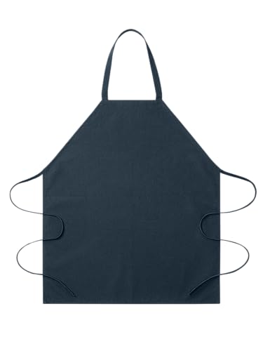Sheenfon Classic Full-Length Bib Apron – Durable & Easy-Care Chef Apron for Kitchen, Restaurant & Café (Navy Blue)