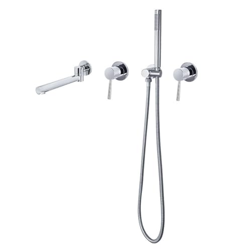 Ensemble de pommeau de douche mural avec robinets de bain pour rituel bien-être