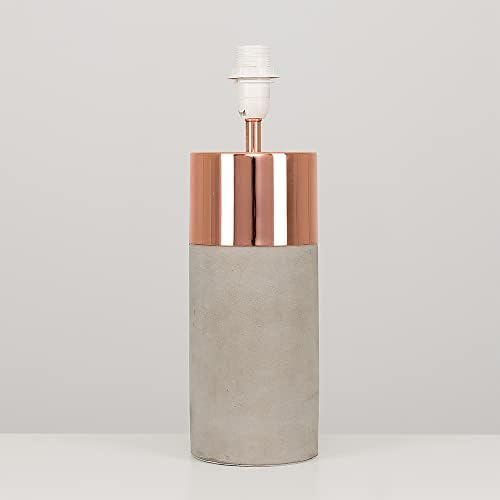 MiniSun Modern Cement/Stone & Copper Effect Cylinder Table Lamp Base