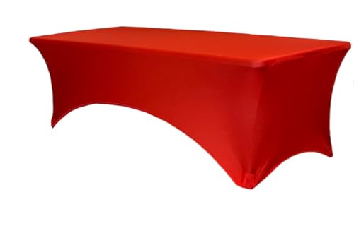 El Mejor Listado de Mantel rojo , tabla con los diez mejores. 42 Mantel elástico para Mesa Rectangular Ideal para Eventos Medidas a Seleccionar y Variedad de Colores (Rojo, 180cm / 6 Ft)