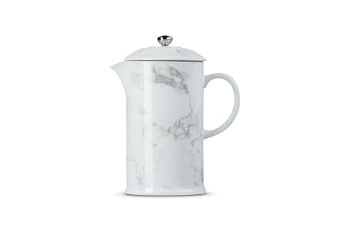 Le Creuset Stoneware 34 oz. French Press from the Marble Collection - Image 4