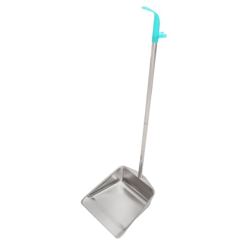 Ipetboom Pala de Basura cozinha Kitchen Cleaning d'casa recogedor de Mano recogedor de Nieve Cubo de Basura Escoba Exterior recogedor con Mango Largo Limpieza recogedor el plastico Silver