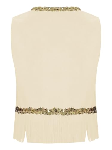 Girls Rodeo Vest Faux Suede Waistcoat with Sequins and Tassels Western Wear Coat4