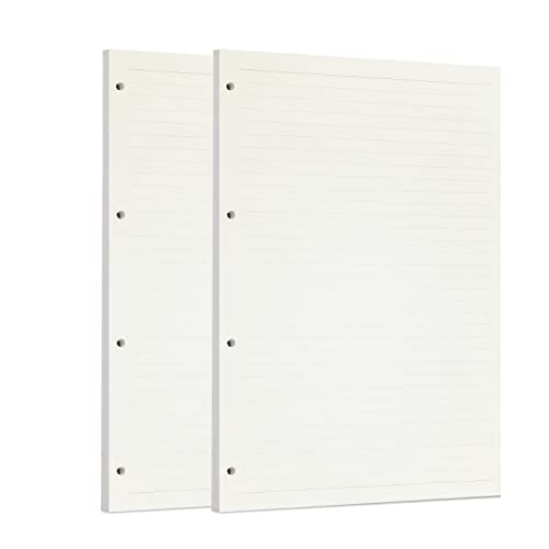 Image of Zelten Loose Leaf Punched Paper Refills Paper for 6 Hole Binder Personal Organizer Diary Notebook Refillable Planner (Lined,A4 /4 Hole)