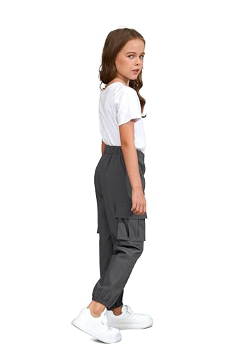 Unisex Kid Boys Fall Cargo Pants Elastic Waist with Pockets Lounge Joggers Trousers for Girl4