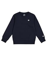 Champion Jungen Legacy Basics B - Ultralight Powerblend Fleece Crewneck Sweatshirt, Marineblau, 11-12 Jahre EU