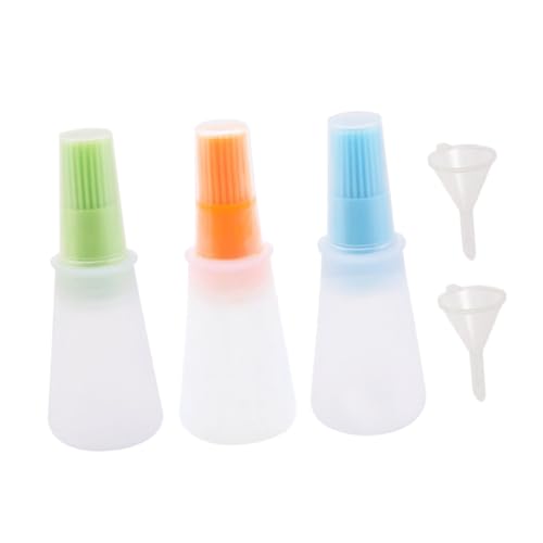 Holibanna 5piezas Cepillo De Silicona Para Aceite Botellas Colores Surtidos Para Barbacoa Cepillo Para Condimentos