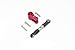 GPM For Traxxas 1/10 Maxx 4WD Monster Truck Upgrade Parts Stainless Steel Tie Rod + 25T Aluminum Servo Horn - 2Pc Set Red