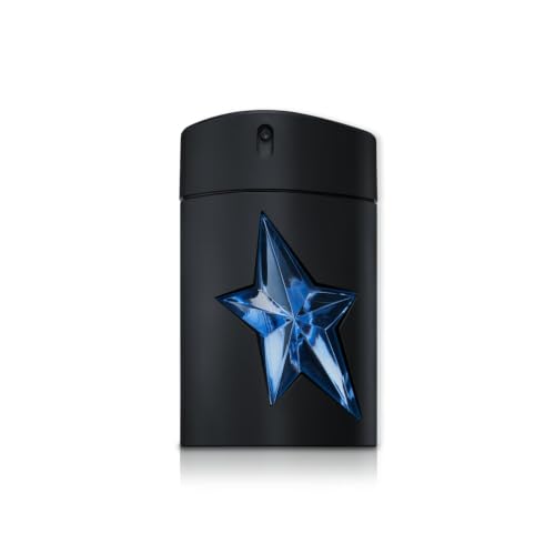 Mugler A*Men Eau de Toilette for Men Woody Ambery Gourmand Fragrance with Lavender Mint Coffee Caramel and Warm Patchouli Bold Intense Masculine Refillable Star Aftershave 100ml