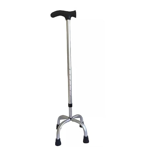 Bastão 4 Pontas Regulável - Bengala Leve Pessoas Até 100kg- Alumínio, Regulagem de Altura