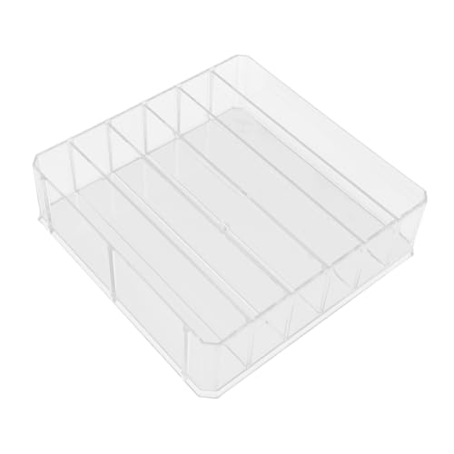 VERDANVERSE Salvadanaio Trasparente Cassetto Portadenaro Scatola Organizer Multiscomparto Vassoio Portamonete Supporto Per File Scrivania Cassiere Per Monete e Banconote