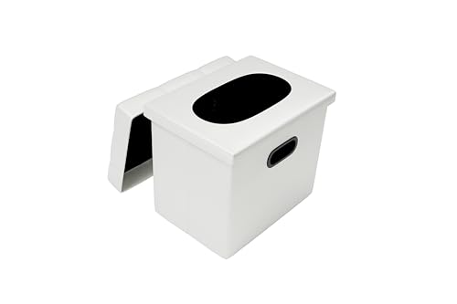 【防災士推奨】PYKES PEAK 簡易トイレ スツールトイレ 【普段はスツールとして】折りたたみ式 Lサイズ リビング用 非常用 災害用 携帯トイレ 防災グッズ ポータブルトイレ (ホワイト/Lサイズ)