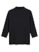 Latuza Women's Bamboo Viscose Pajama Shirt 3/4 Sleeve Button Down Sleep Top, Black, X-Large