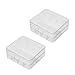 Jutagoss 2Pcs 26650 Battery Storage Case Battery Holder Organizer Box Holds Insulative Plastic Clear Protective Battery Case Transparent