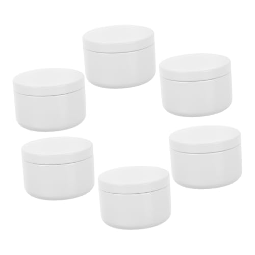 Ipetboom 6pcs White Candle Storage Jars with Lids Essential Oil Storage Containers for DIY Candle Making for Business Personal Use Sealed Design Preserves Freshness