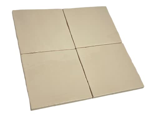 6X6 Handmade Look Subway Tile For Bathroom Walls, Kitchen Backsplashes (Box Of 5.5 Sq Ft) (Cream) #TOP4