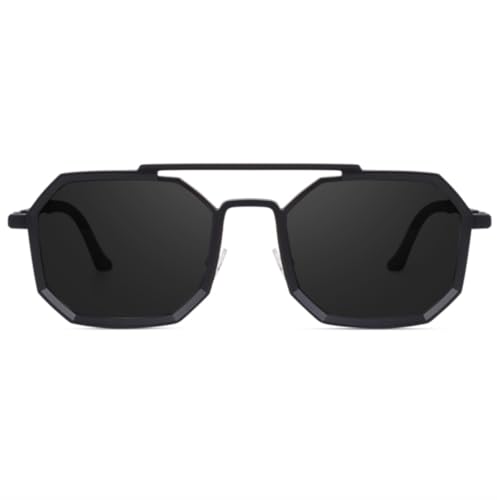 Image of IFLASH Vintage UV Protection Retro Square Metal Body Sunglasses For Men & Women