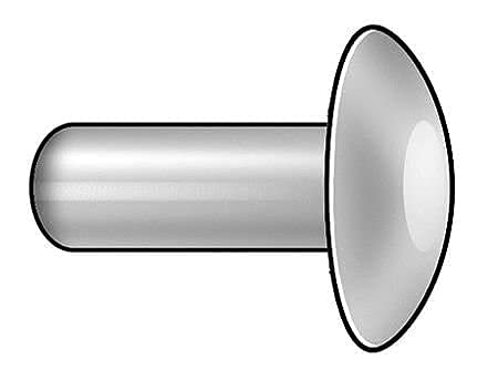 Rivet, Brazier, 1/8 Dia, 1/4 L, 4 Set of 250