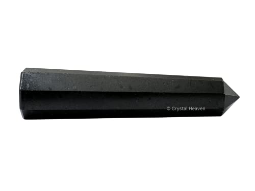 Image of Certified Black Tourmaline Tower Obelisk Point For Chakra