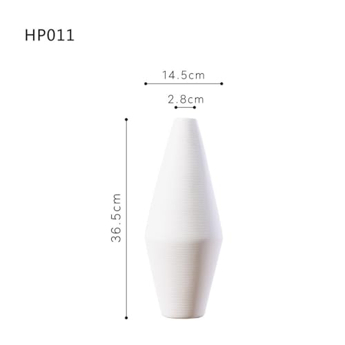 Vase en céramique blanche pour composition florale de salon - 3