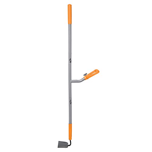 ERGIE SYSTEMS ERG-GHOE625 ErgieShovel 12-Gauge, 54 Steel Shaft, 6.25-Inch Shank Pattern Blade Garden Hoe, Gray/Orange