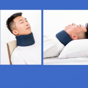 Image of Neck Braces for Neck Pain and Support High-Density Comfort Cervical Collar for Vertebrae Stable and Aligned, Relieve Injury Spine Pressure - Neck Brace for Women & Men Sleeping, Working (1, Blue, Medium)
