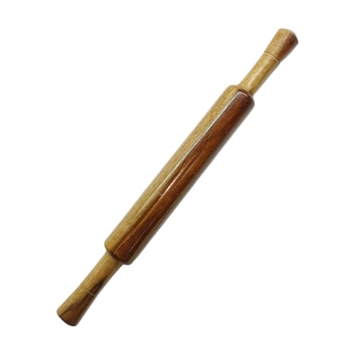 Natural Wooden Rolling Pin for Baking 15 Inches | Wood Tapered Design Non-Stick Long Rolling Pin | Essential Kitchen Dough Roller for Fondant, Pizza, Pie, Cookie and Pastry,Dumpling | Belan for Roti