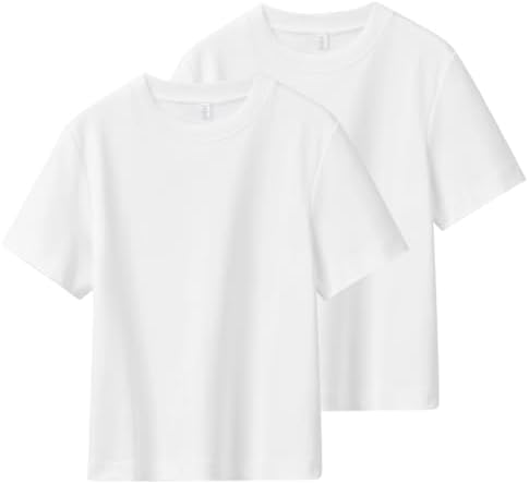 （06:00時点） [BARGOHOY] Tシャツ メンズ 半袖 2枚組 UVカット 丸首 綿100% 吸汗 速乾 半袖シャツ 肉厚生地 クルーネック 無地 (JP, アルファベット, L, 2, ホワイト)