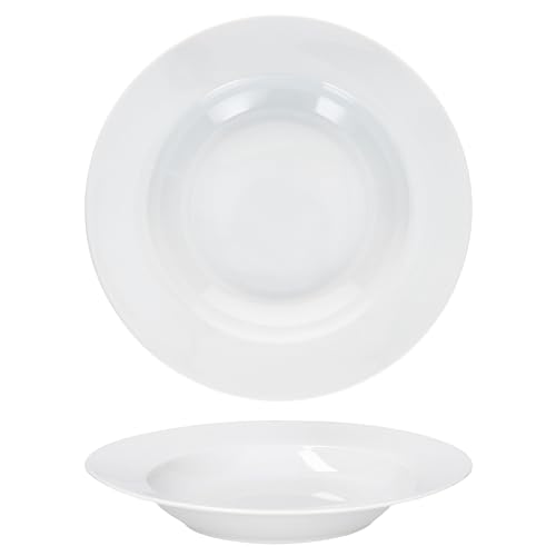 Foto von MamboCat Tommy 6er Set Suppenteller I 200ml I weiße tiefe Porzellan-Teller für 6 Personen I Teller für Salat, Suppe, Müsli, Pasta & Co. I schickes Geschirr für Frühstück, Mittag & Abendbrot
