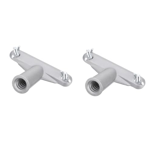TEHAUX 2pcs Roller Brush Telescopic Rod Connecting Broom Mop Connector Cleaning Chuck Mounted Mop Holder Sweeper Handle Mounting Brackets Pole Handles Replacement Silver Aluminum Alloy