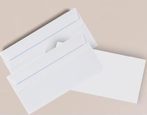 250 Self-Sealing #10 Security Envelopes - White Business Peel & Strip Mail Envelopes