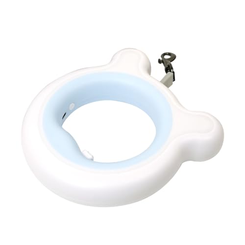 DOGPET 犬用リード 可愛い 伸縮リード ロングリード 小型犬 中型犬 牽引 LEDライト付き 3m 夜散歩に最適 30kgまで対応 ホワイト×ブルー