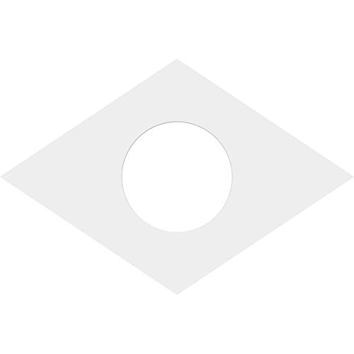 Image of Ekena Millwork CMP16X10DD-05000 Diamond Architectural Grade PVC Contemporary Urethane Ceiling Medallions 16 inchW x 10 5 /8 inchH x 5 inchID x 5 1 /2 inchC x 1 inchP