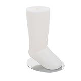 LEDMOMO 1個 ベビーフット型靴下モデル 靴下ディスプレイホルダー 幼児用靴下ディスプレイスタンド 磁気靴下ホルダー 靴下のディスプレイラック 靴下陳列台 白い プラスチック