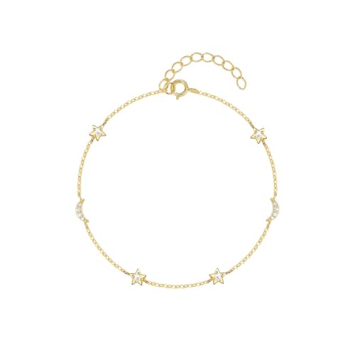 Real 925 zircon star moon charm pendentif tendance pour femme et bijoux classiques