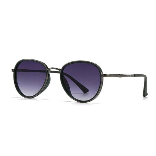 Lunettes de soleil rétro homme en métal pour conduire et voyager avec verres dégradés