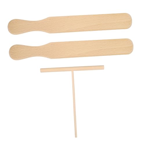 SHINEOFI Utensilios de Madera para Crepes y Panqueques Esparcidor y Espátula DIY Herramientas de Cocina para Crepes Tortillas y Omelets Uso Doméstico y Profesional
