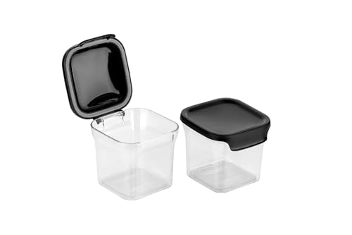 Image of Kitchen Unbreakable Storage Boxes Fridge Organizer With Removable Drain Plate&Lid,Stackable Portable Items | Kitchen Stoage Box | Plastic Container (Set of 4)