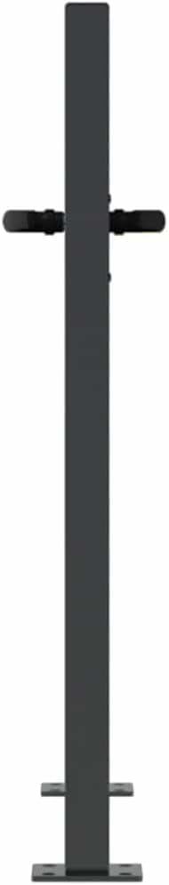 Refined Garden Gate Garden Door with Lockable Yard Gate Entrance Gate for Garden Patio Gate Fence Gate Garden Gate Anthracite 105 x 105 cm Steel Grass Design