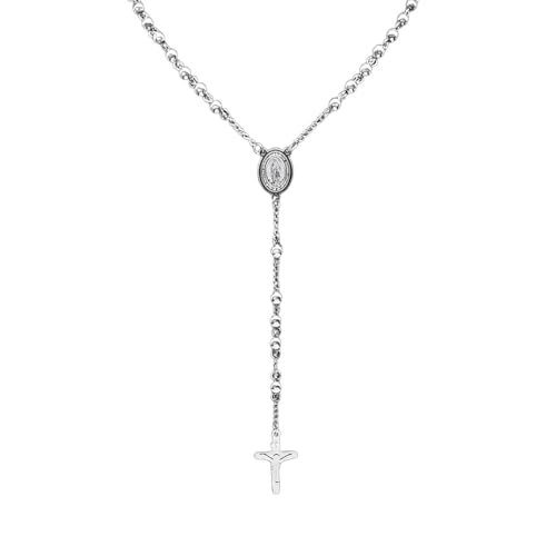 Chapelet religieux catholique en acier pour homme et femme par JewelryZZZ