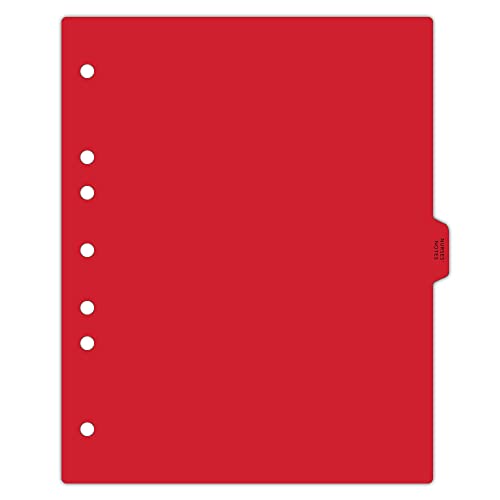 Carstens - Heavy Duty Nurses' Notes Plastic Ring Binder Dividers, Side Tab, 1/9 Cut, Tab 5 Position, US Letter, Pack of 10, (2616-05) - Ideal Medical Chart Dividers for 3 Ring Binders