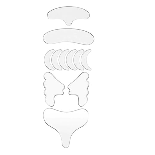 Adesivo Silicone Anti-Rugas 8 Pçs Rosto Testa Busto Pescoço