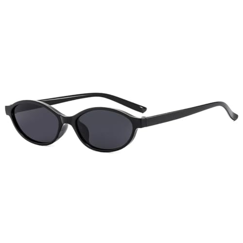 Lunettes de soleil ovales look rétro monture fine et verres anti-éblouissement