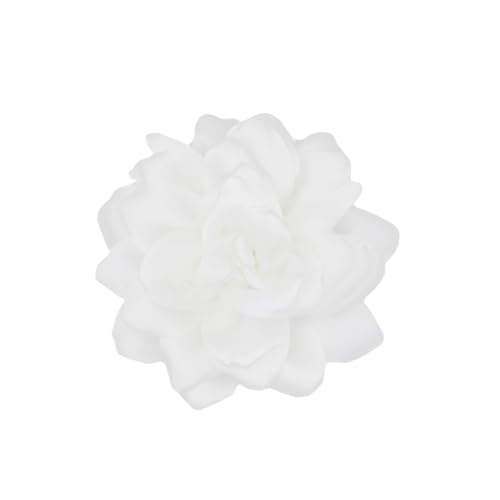 Image of Dainty Satin Rose Brooch with Silk Camellia Flower for Women - Large Lapel Pin, Hair Clip, Wedding Party Accessory