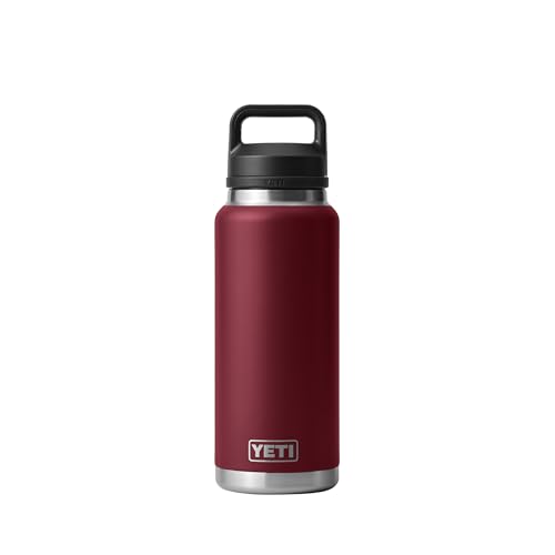 YETI Rambler Bouteille isotherme en acier inoxydable avec bouchon Chug – 1064 ml – Rouge moisson