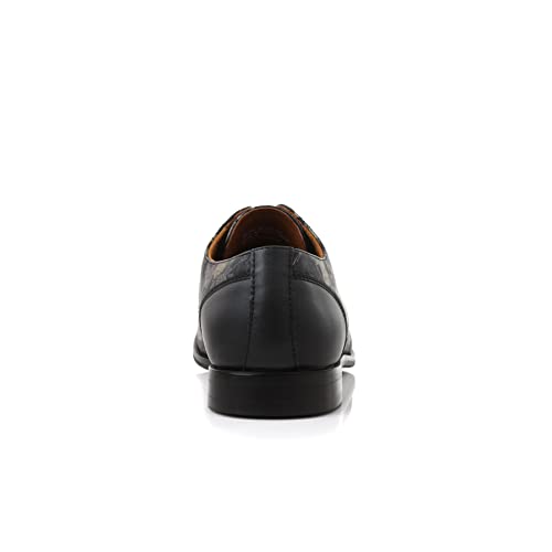 Image of Ferro Aldo Men's Modern Cap-Toe Derby Collection | Statement Dress Shoes in Floral, Woven, & Classic Styles