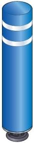 Gorilla Post 48 in. Blue Magnetic Bollard with 2 White Reflective Stripes, Add On Kit