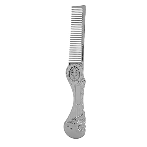 Peine plegable zinc aleación antiestático portátil miniatura 1