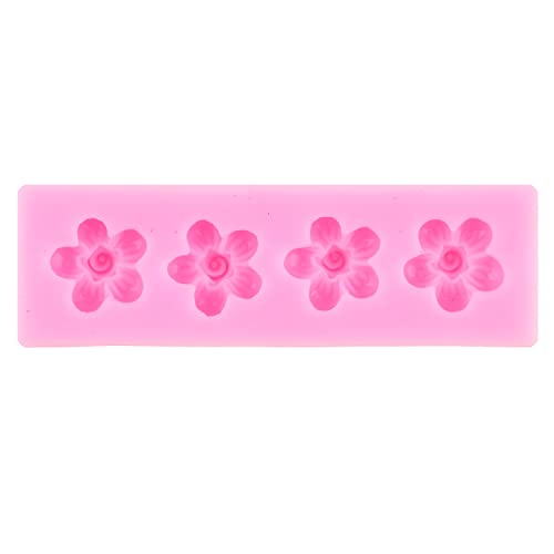 Rfghac Daisy Flower Silicone Mold Chrysanthemum Flower Fondant Molds Small Flower Mold For Cake Decorating Cupcake Topper Candy Polymer Clay Chocolate Gum Paste Set Of 4 #TOP5