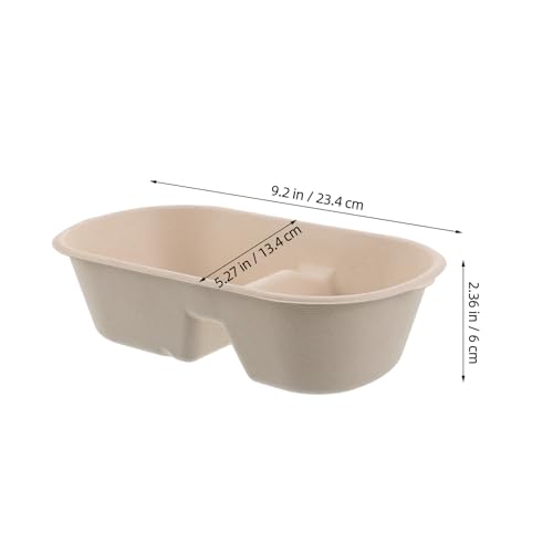MERRYHAPY 50 Stück Einweg Haustier Futter Wassernapf Doppelnapf für Hundebox und Käfig Leichte Welpen Fressnäpfe für Reisen Haushalt und Outdoor Praktische Futterstation für Kleine Tiere